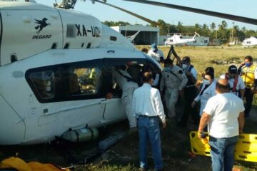 Se desploma helicóptero en Dos Bocas, Tabasco