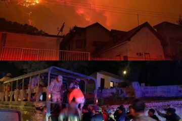 Evacuan 14 comunidades en Nuevo León tras magno incendio en la Sierra de Santiago