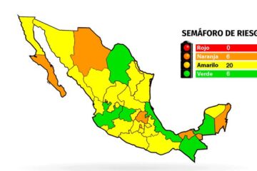 Se actualiza el «Semáforo Epidemiológico» ; México a la baja en casos Covid-19