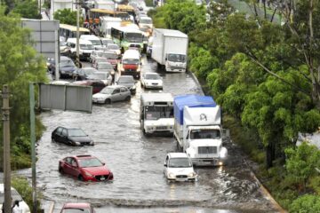 Terribles inundaciones en el Valle de México