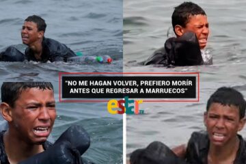 Niño marroquí se amarró botellas de plástico para poder cruzar nadando a Ceuta