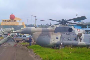 Se desploma helicóptero de la Marina donde viajaba secretario de Gobierno de Veracruz