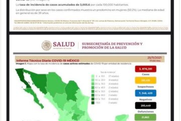 COVID-19: México reporta 263 nuevas muertes por coronavirus