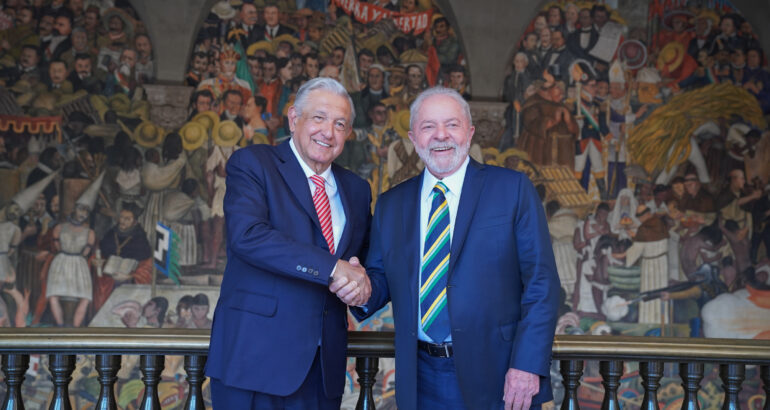 López Obrador con Lula da Silva. Foto de @lopezobrador_