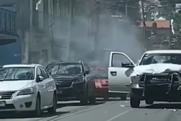 #Video Enfrentamiento entre policías y civiles armados activa Código Rojo en Xalapa