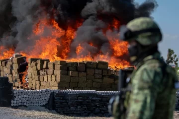 Ejército quema más de seis toneladas de drogas en Nuevo León