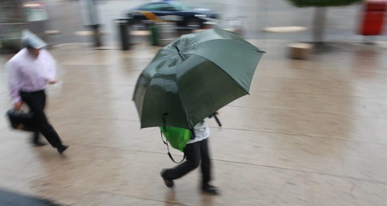 Lluvias en México. Foto de EFE