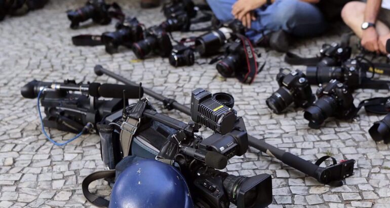 Protesta de periodistas. Foto de EFE / Archivo