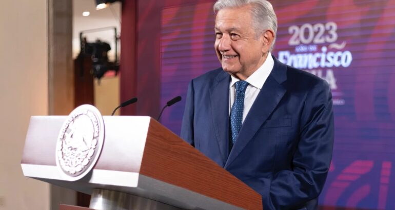 López Obrador en su conferencia matutina del 27 de marzo de 2023. Foto de Gobierno de México