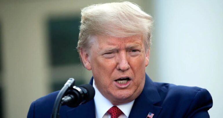 El expresidente de EE.UU. Donald Trump, en una fotografía de archivo. Foto de EFE/Stefani Reynolds/Pool