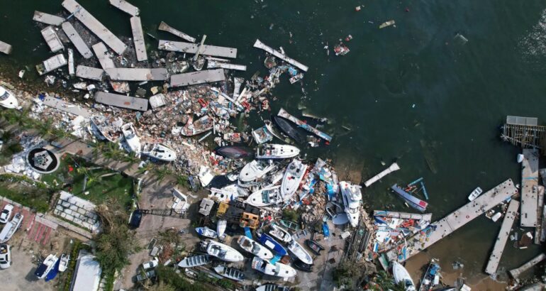 Aumenta a 39 el número de víctimas por el huracán Otis en Guerrero. Foto de EFE