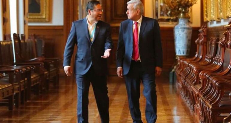 Los presidentes de Bolivia y México, Luis Arce y Andrés Manuel López Obrador. Foto de @LuchoXBolivia