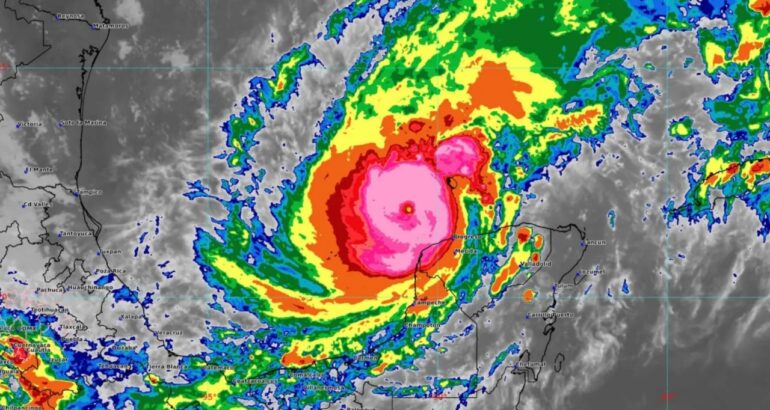 Imagen satelital del huracán "Milton". Foto de Conagua