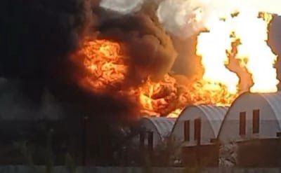 Explosión en bodega de Tepeji del Río, Hidalgo. Foto: Especial.