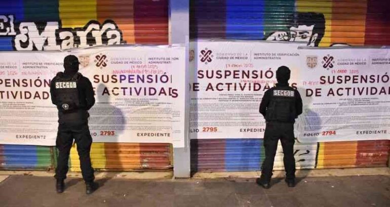 Suspenden seis puntos de venta de alcohol en la alcaldía Cuauhtémoc con el programa «La Noche es de Todos».