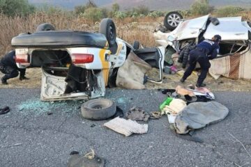 Accidente automovilístico deja 8 personas muertas en Hidalgo.