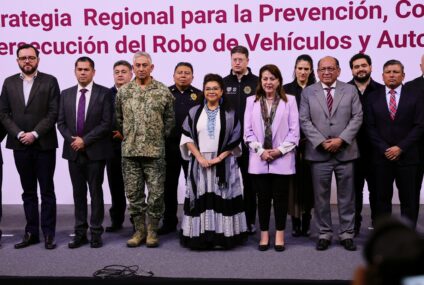 Presenta Brugada estrategia regional para el combate al robo de vehículos y autopartes en conjunto con autoridades de Estado de México, Puebla, Morelos e Hidalgo.