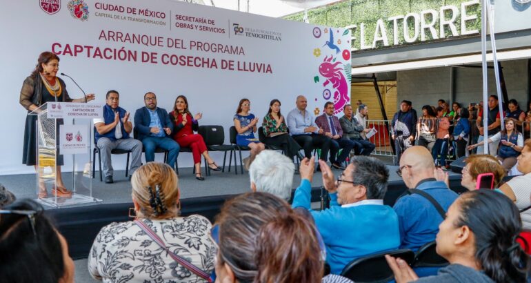 Brugada pone en marcha programa “Captación de agua de lluvia” en apoyo a la sustentabilidad de los mercados públicos.