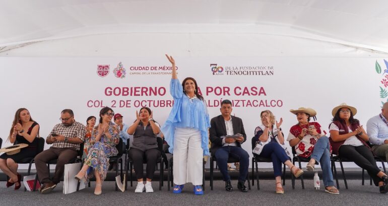 Anuncia Brugada transformación integral de la colonia Campamento 2 de octubre alcaldía Iztacalco.