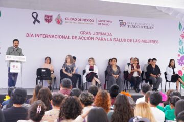 Anuncia Brugada y Zoé Robledo seis programas de atención tras encabezar jornada de salud para mujeres