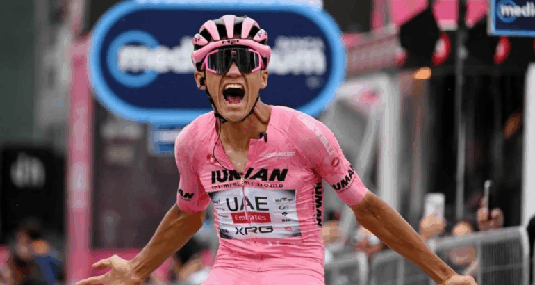 Isaac, eufórico en su llegada a la meta. Créditos: Reuters.