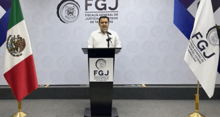 Fiscalía de Tamaulipas da información del caso Grupo Fugitivo. Foto: Daisy Herrera.