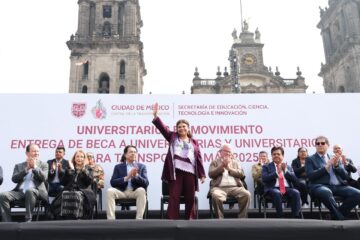 Brugada impulsa el derecho a la educación con 75 mil becas de transporte a estudiantes universitarios.