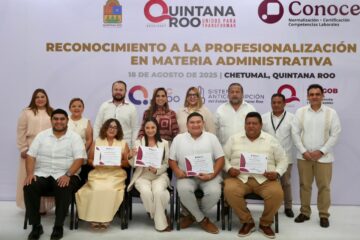 Mara Lezama entrega certificaciones a servidores públicos de Quintana Roo y refuerza combate a la corrupción.