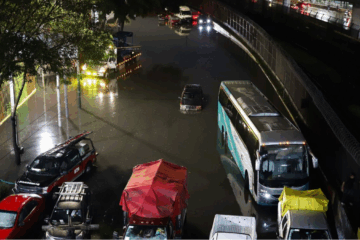 Lluvias extremas inundan Ciudad de México y colapsan operaciones en el AICM.
