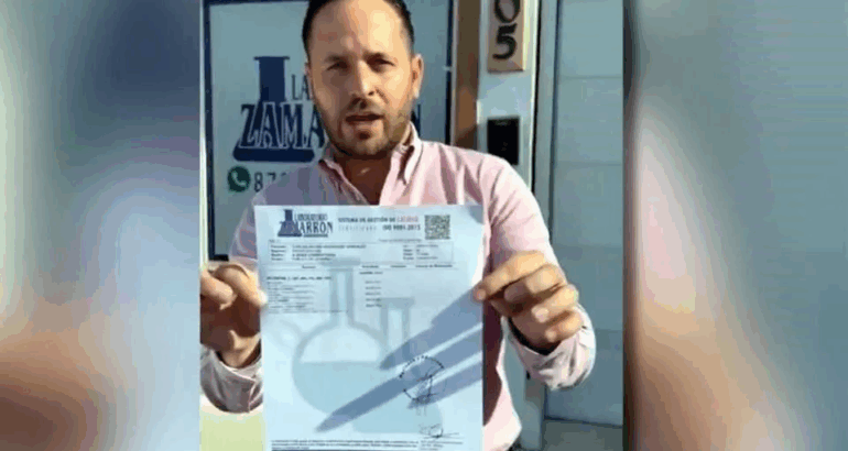 La prueba fue su respuesta tras el escándalo. Foto: Facebook/Jacobo Rodriguez