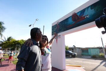 Mara Lezama entrega parque 4 de Marzo renovado y seguro para 2 mil familias de la colonia 8 de Octubre.
