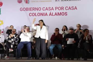 Clara Brugada impulsa repavimentación y renovación de alumbrado en colonias Álamos de CDMX.
