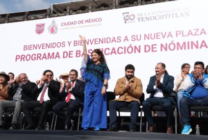 Clara Brugada basifica a 14 mil trabajadores de Nómina 8 en la Ciudad de México.