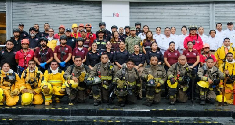 Destaca la titular del Ejecutivo la activación del Sistema de Alertamiento Masivo que envió aviso, vía celular, a más de 80 millones de usuarias y usuarios