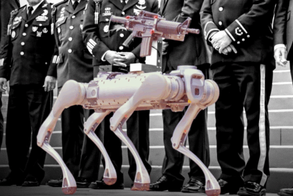 Zacatecas presenta perro robot armado en inauguración del C5i.