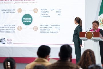 Claudia Sheinbaum impulsa ley para combatir la extorsión en México.