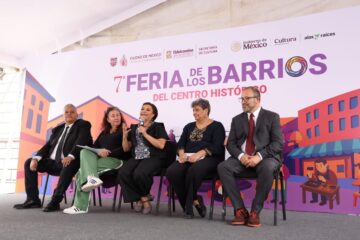 Clara Brugada impulsa la recuperación del Centro Histórico con la séptima Feria de los Barrios.
