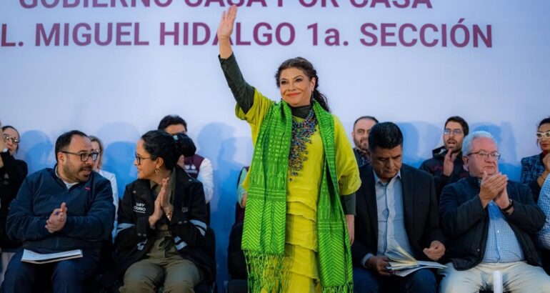 La Jefa de Gobierno, Clara Brugada Molina, encabezó el programa Gobierno Casa por Casa, en la colonia Miguel Hidalgo 1ª Sección, alcaldía Tlalpan