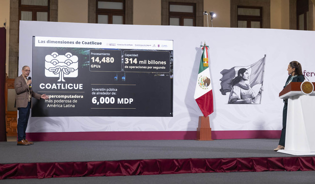 Claudia Sheinbaum presenta “Coatlicue”, la supercomputadora de México y la más poderosa de América Latina