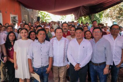 Joaquín Díaz Mena supervisa obras de vivienda del programa Construyendo Bienestar