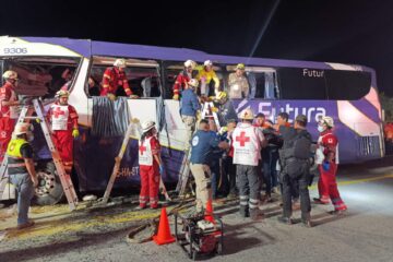 Choque de autobús deja dos muertos y mas de 36 lesionados en Tamaulipas