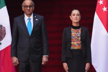 Recibe Sheinbaum a su homólogo de la República de Singapur, en Palacio Nacional Recibe Sheinbaum a su homólogo de la República de Singapur, en Palacio Nacional